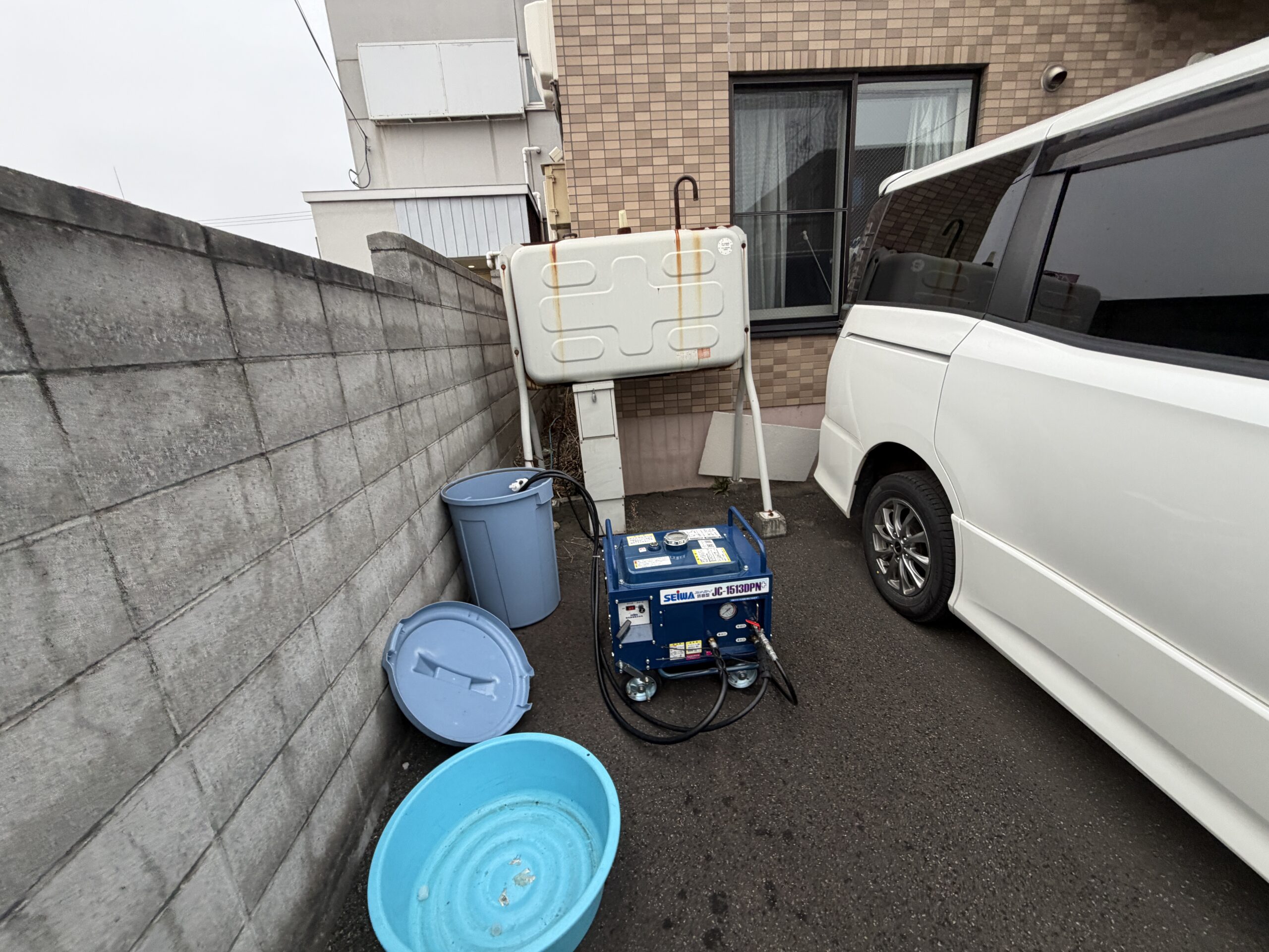 排水のつまり、高圧洗浄で対応しました🚿
