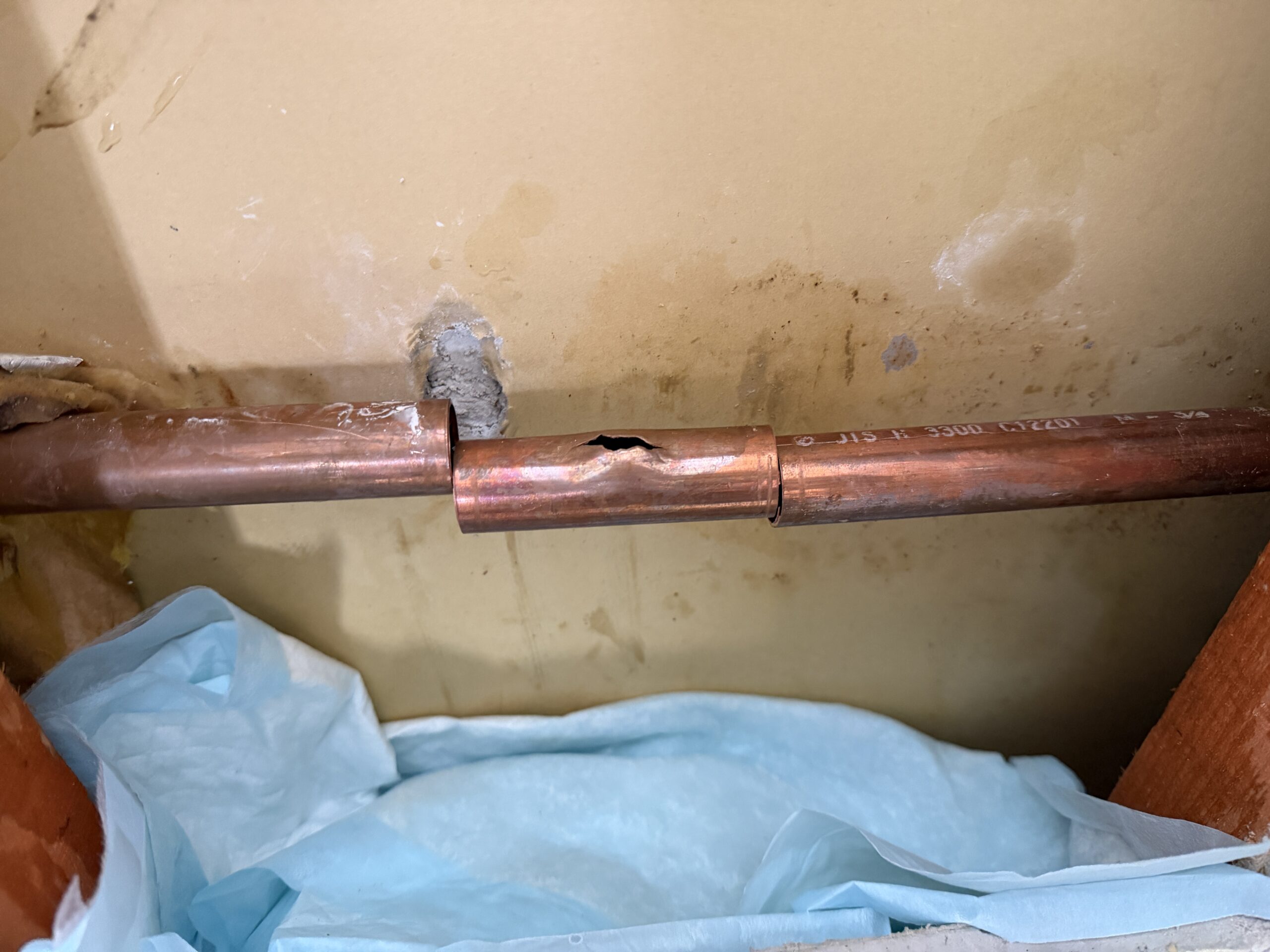 凍結破裂、修理を行いました❄️